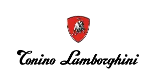 Signature Global Tonino Lamborghini Residences logo featuring a silver charging bull on a red shield with stylized black Lamborghini text